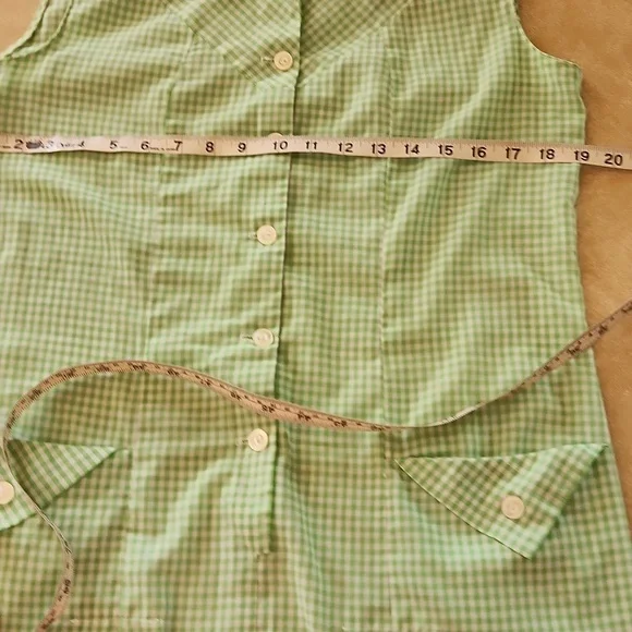 Misses vintage handmade gingham dress: 38 " bust appr size 10 - Picture 5 of 6